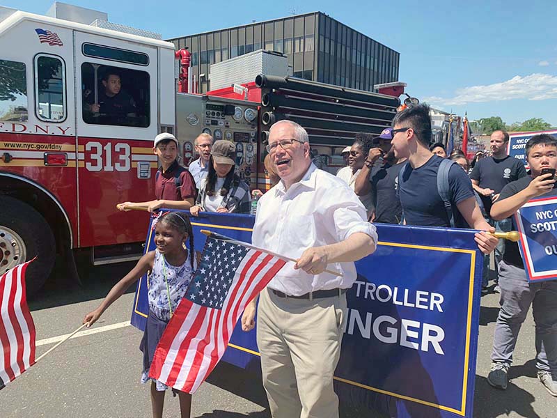 Memorial Day march with NYC Comptroller Stringer